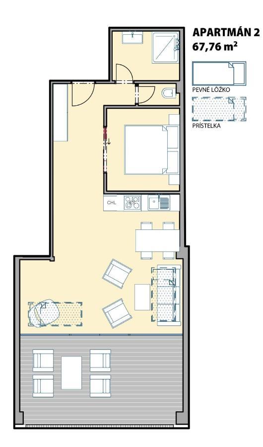 Aparthotel Central Liptovský Mikuláš מראה חיצוני תמונה