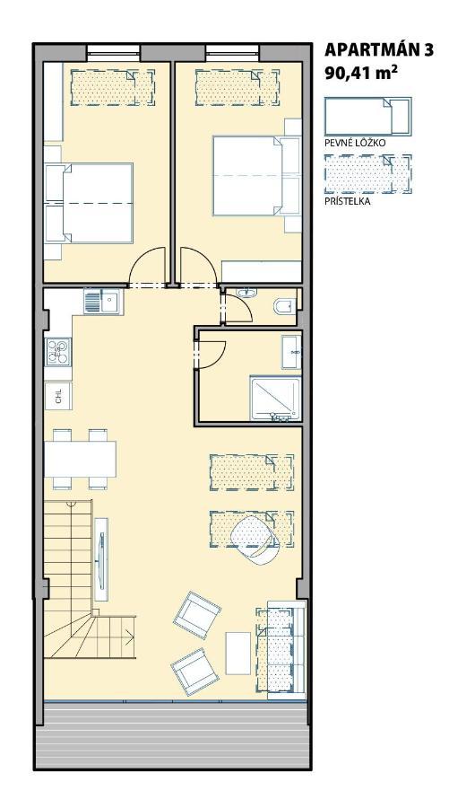 Aparthotel Central Liptovský Mikuláš מראה חיצוני תמונה