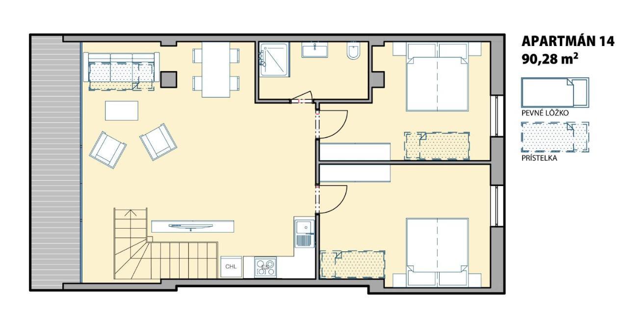 Aparthotel Central Liptovský Mikuláš מראה חיצוני תמונה