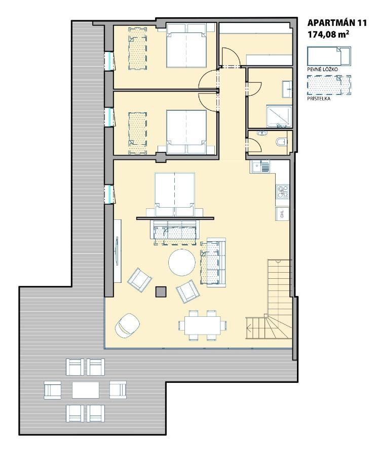 Aparthotel Central Liptovský Mikuláš מראה חיצוני תמונה